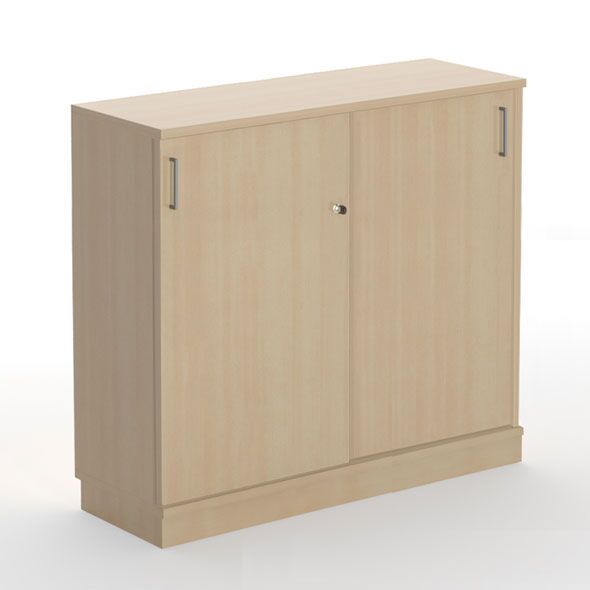 UNI 3 Shelf Lockable Sliding Door Cupboard