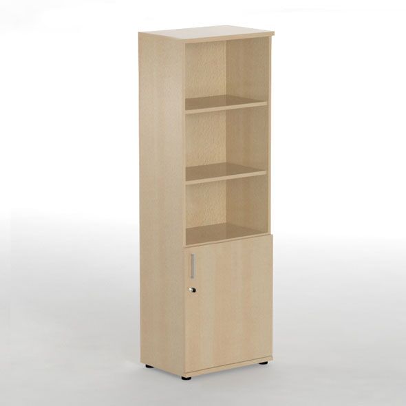 UNI 3 Shelf Bookcase and Winged Door Cupboard L/H