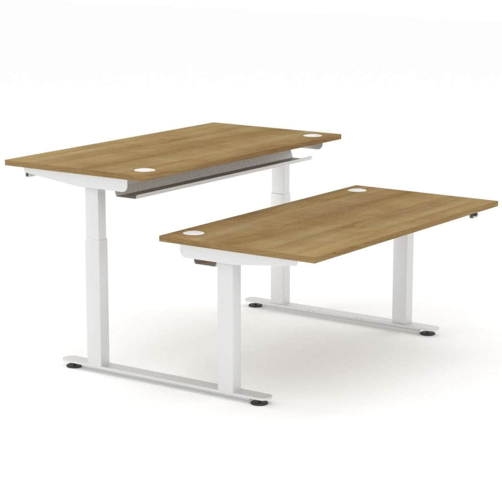 InMotion Manual Two Person Sit Stand Bench Desk
