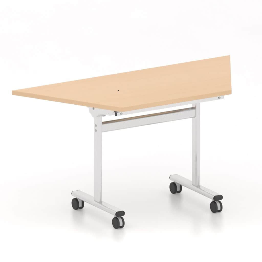 Opto Trapezoidal Flip Top Table with Castors